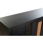 Credenza DKD Home Decor Nero Rattan Legno di mango (160 x 40 x 90 cm)