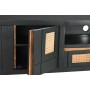 Mobile TV DKD Home Decor Nero Rattan Legno di mango (145,5 x 40,5 x 60 cm)