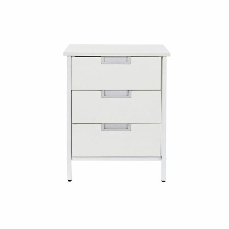 Cassettiera DKD Home Decor Metallo MDF Bianco (40 x 40 x 50 cm)