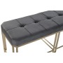 Panca DKD Home Decor  Grigio Metallo Velluto (120 x 40 x 47 cm)