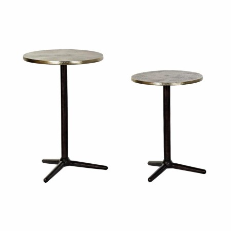 Set di 2 Tavolini DKD Home Decor Nero Dorato Alluminio (40 x 40 x 61 cm) (2 pcs)