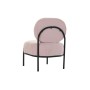 Poltrona DKD Home Decor Nero Rosa Metallo Poliestere (51 x 61 x 79 cm)