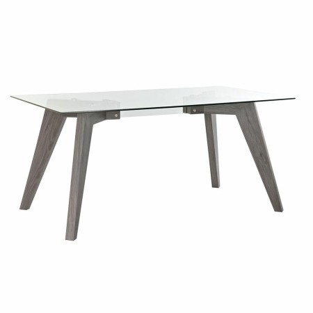 Tavolo da Pranzo DKD Home Decor Cristallo Grigio Trasparente Legno MDF (160 x 90 x 75 cm)