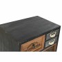 Cassettiera DKD Home Decor Abete Naturale Nero MDF Vintage (48 x 32 x 101 cm)