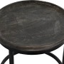 Set di 2 tavoli DKD Home Decor Nero Metallo Marrone Legno di mango (55 x 55 x 50 cm) (52 x 52 x 45 cm)