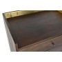 Cassettiera DKD Home Decor Nero Dorato Metallo Marrone scuro Legno di mango Moderno (70 x 45 x 92 cm)