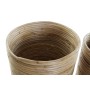 Set di vasi da fiori DKD Home Decor Naturale Marrone Rattan Bali (31 x 31 x 30,5 cm) (3 pcs)