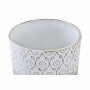 Set di Vasi DKD Home Decor Grigio Dorato Metallo Bianco Bicolore Ferro Arabo (35 x 35 x 53 cm)