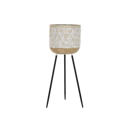 Vaso DKD Home Decor Metallo Bianco Bicolore (31 x 31 x 86 cm)