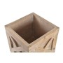 Set di Vasi DKD Home Decor Nero Metallo Legno Marrone (25 x 25 x 75 cm)