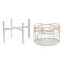 Set di Vasi DKD Home Decor Naturale Metallo Bianco Rattan (25 x 25 x 32 cm)