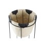 Vaso DKD Home Decor Naturale Nero Metallo Coloniale Fibra (30 x 30 x 62 cm)