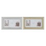 Cornice Portafoto DKD Home Decor Luxury Cristallo Argentato Dorato PS Tradizionale (46,5 x 2 x 28,5 cm) (2 Unità)