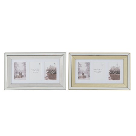 Cornice Portafoto DKD Home Decor Cristallo Argentato Dorato PS Tradizionale (47 x 2 x 29 cm) (2 Unità) (12 Unità)